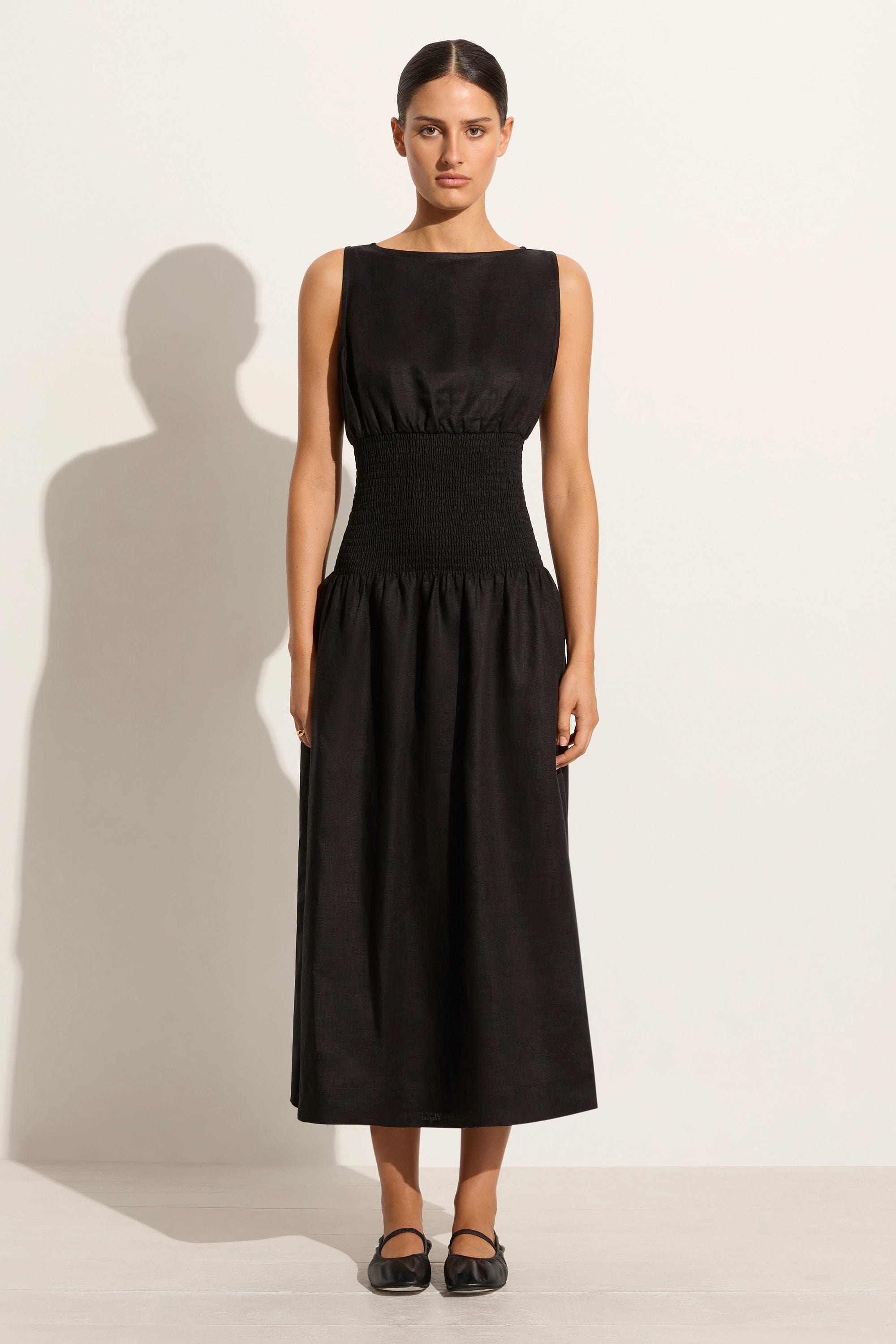 Midi dresses with embroidered accents for a unique and detailed designLa Canella Midi Dress Black - Final Sale