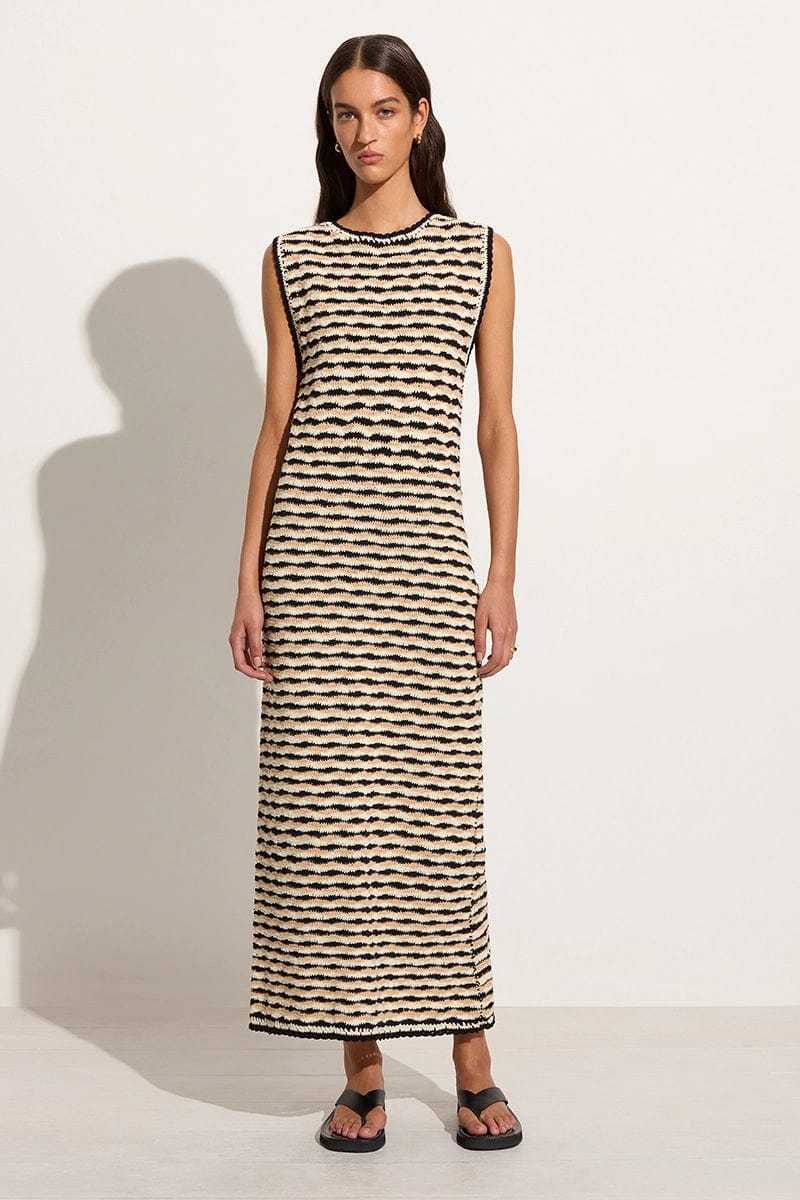 Midi dresses with cold - shoulder cutouts for a trendy styleLa Lune Handmade Crochet Dress Novara - Final Sale Midi dresses with cold - shoulder cutouts for a trendy styleLa Lune Handmade Crochet Dress Novara - Final Sale
