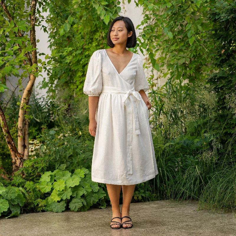 Midi dresses with cold - shoulder cutouts for a trendy stylePuff Sleeve Dress Belle
