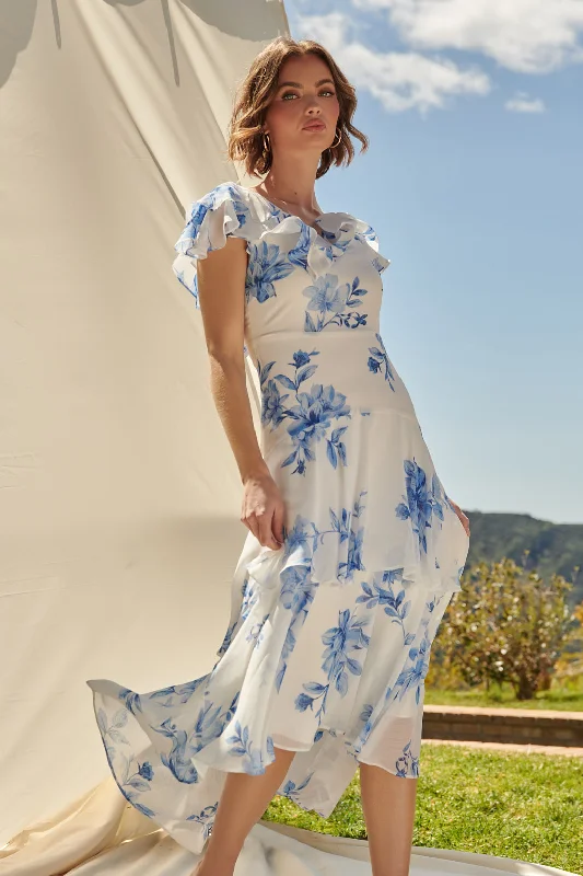 Midi dresses with mesh inserts for a trendy and breathable optionMeliza Ruffle Tiered Sinclair Midi Dress Midi dresses with mesh inserts for a trendy and breathable optionMeliza Ruffle Tiered Sinclair Midi Dress