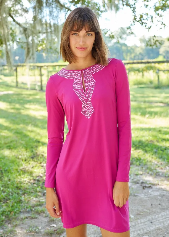 Midi dresses with one - shoulder designs for a modern and asymmetric styleMerlot Metallic Keyhole Dress
