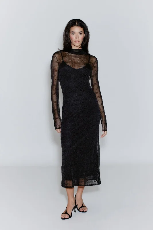 Midi dresses with ruched bodices for a feminine and fitted feelMetaphor Logo Knit Dress