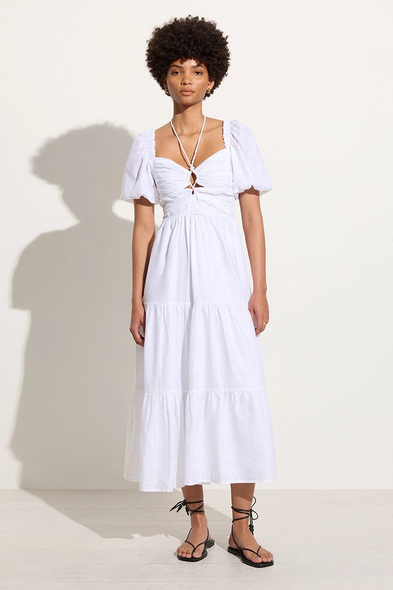 Midi dresses with polka dot prints for a playful summer outfitPalacio Midi Dress White - Final Sale Midi dresses with polka dot prints for a playful summer outfitPalacio Midi Dress White - Final Sale