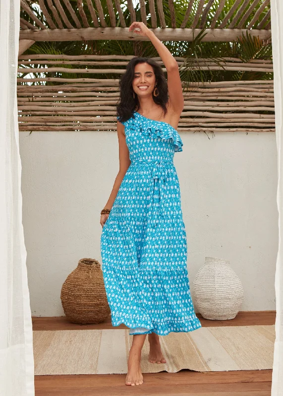 Midi dresses with mesh inserts for a trendy and breathable optionPalm Valley One Shoulder Maxi Dress Midi dresses with mesh inserts for a trendy and breathable optionPalm Valley One Shoulder Maxi Dress