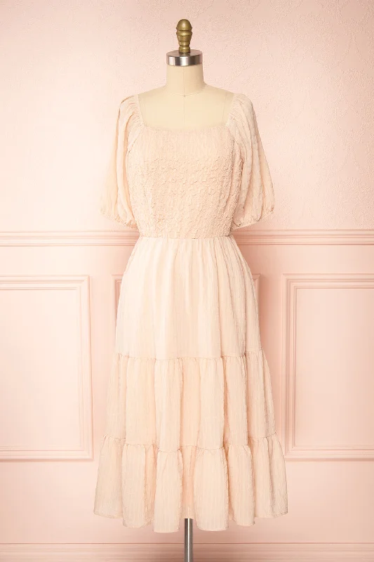 Sheath midi dresses with beaded embellishments for a formal occasionParthenia | A-Line Tiered Midi Dress Sheath midi dresses with beaded embellishments for a formal occasionParthenia | A-Line Tiered Midi Dress