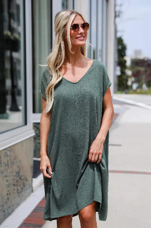 Midi dresses with lace - up fronts for a unique and adjustable styleFINAL SALE - Perfect Vacation Teal Linen Midi Dress
