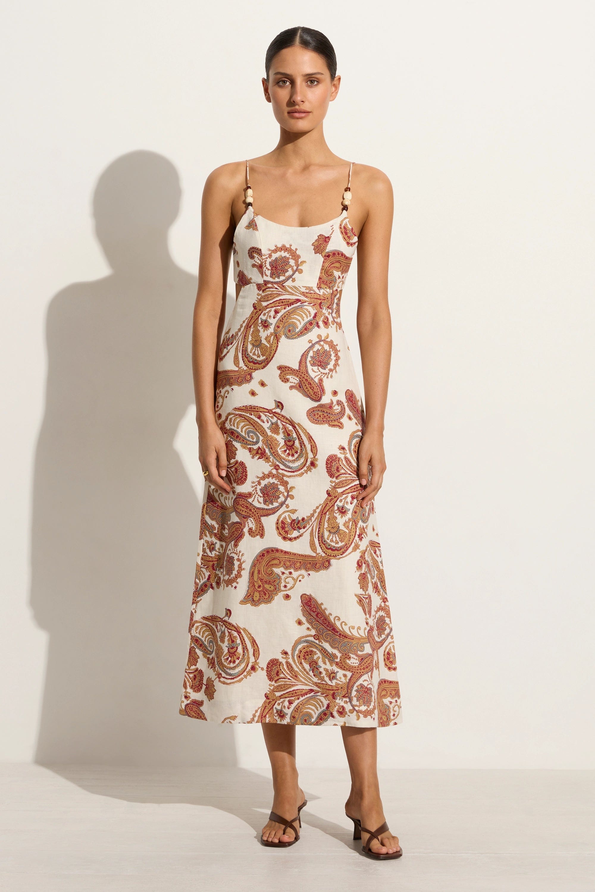 Midi dresses with denim fabric for a casual yet stylish day outRegina Midi Dress Alessia Paisley