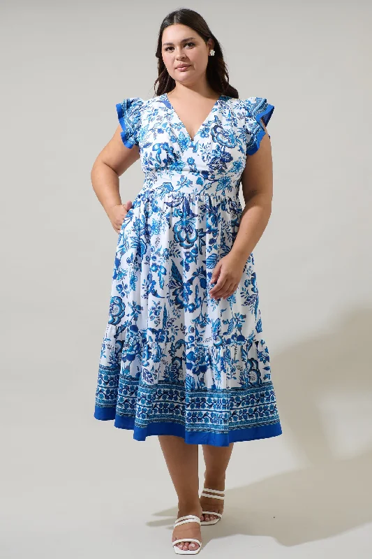 Midi dresses with off - the - shoulder necklines for a flirty lookSalema Floral Zayla Midi Dress Curve Midi dresses with off - the - shoulder necklines for a flirty lookSalema Floral Zayla Midi Dress Curve