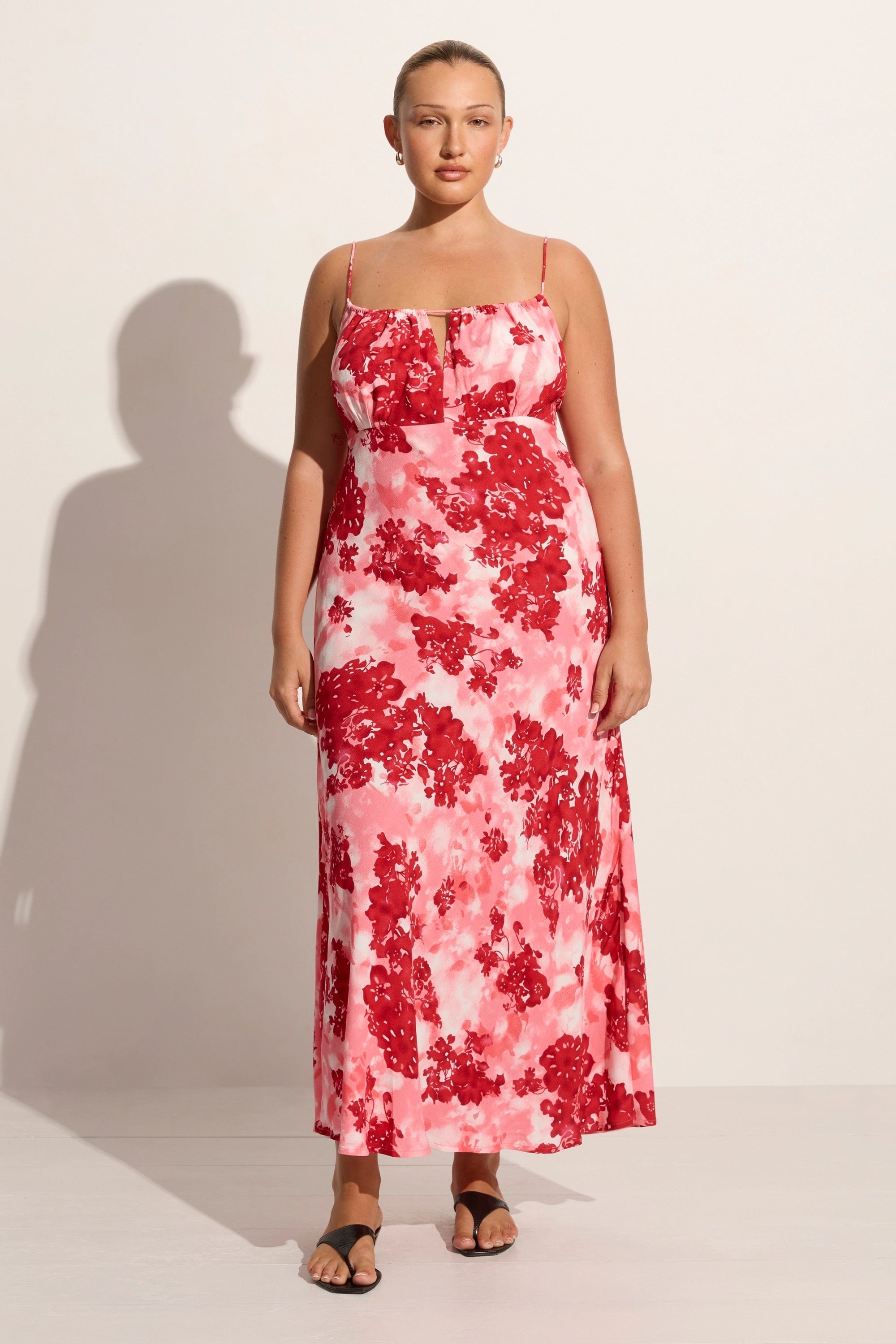 Midi dresses with ruched sleeves for a more fitted and stylish arm lookSan Paolo Midi Dress Rosella Floral - Final Sale