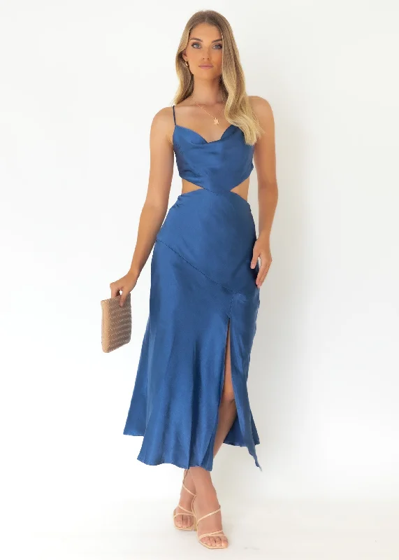 Midi dresses with sheer panels for a touch of allureSarabi Midi Dress - Midnight Blue