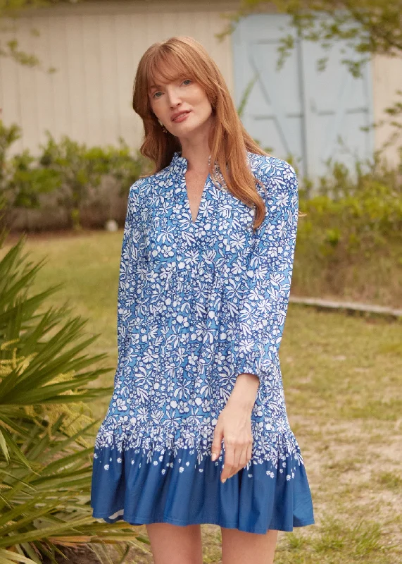 Wrap - style midi dresses in silk for a sophisticated office lookSeaside Floral Relaxed Dress Wrap - style midi dresses in silk for a sophisticated office lookSeaside Floral Relaxed Dress