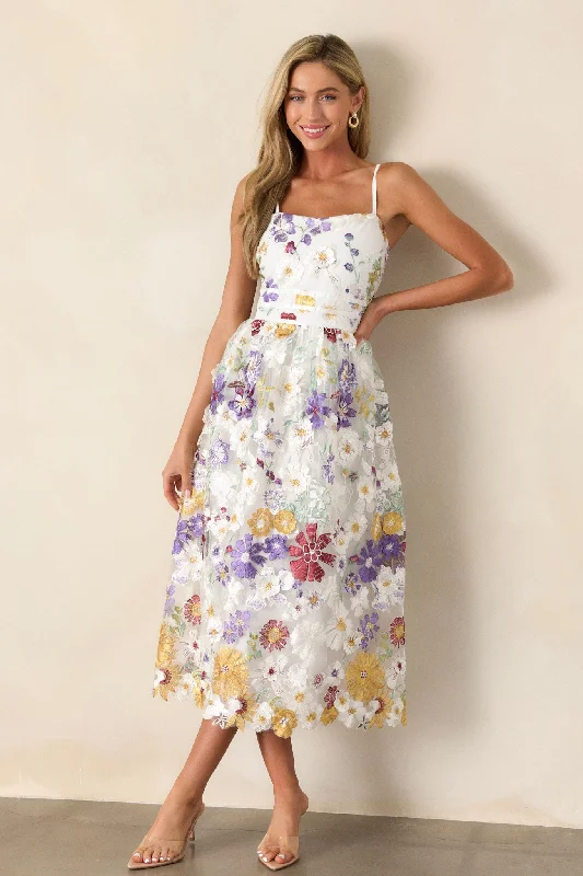 A - line midi dresses with floral prints for spring brunchesSerene Radiance Ivory Floral Maxi Dress A - line midi dresses with floral prints for spring brunchesSerene Radiance Ivory Floral Maxi Dress