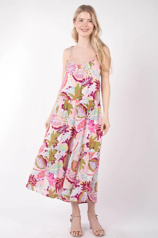 Midi dresses with bow accents for a sweet and charming lookTropical Printed Cami Midi Dress Midi dresses with bow accents for a sweet and charming lookTropical Printed Cami Midi Dress