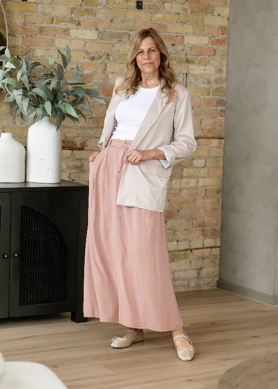 Low - rise denim skirts for a trendy lookA-line Lightweight Denim Maxi Skirt - FINAL SALE