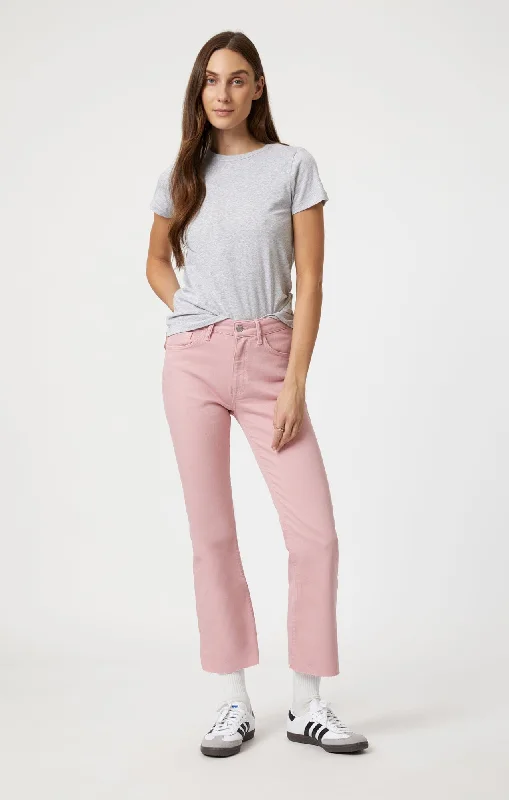Denim Top for a Beachside Picnic with a Laid - Back StyleANIKA CROP FLARE IN ROSE ELEGANCE FLEX BLUE