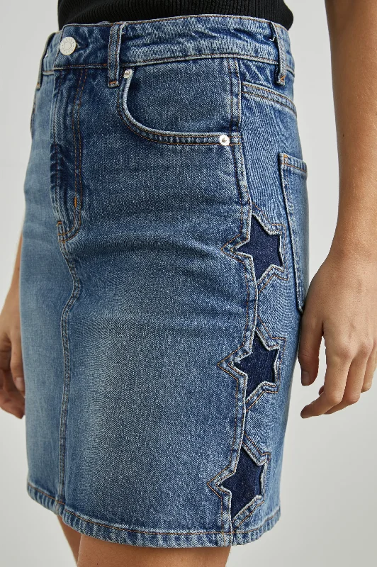 Button - Down Denim Top with a Classic DesignBURBANK SKIRT - STARRY NIGHT