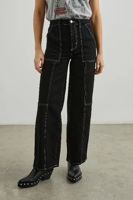 Cropped Denim Top to Pair with High - Waisted BottomsGETTY CROP UTILITY WIDE LEG - ORCA
