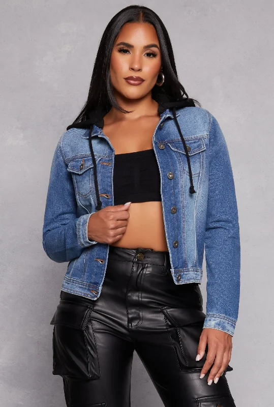 Denim Top with a Peplum Hem for a Flirty and Feminine LookHighway Jean Jacket