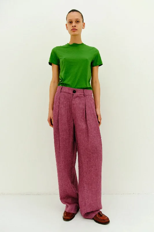 Oversized Denim Top for a Relaxed and Casual VibeRika Studios Diane Pants - Raspberry