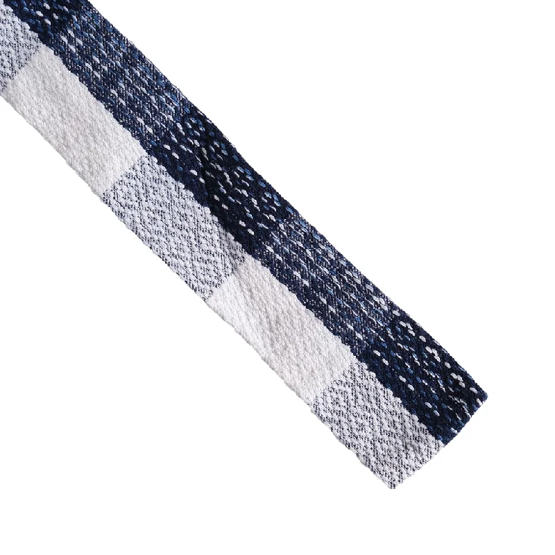 Denim Top with a Belted Waist for a Defined SilhouetteSamurai Jeans SJTIE24-01 Kasuri Sashiko Tie