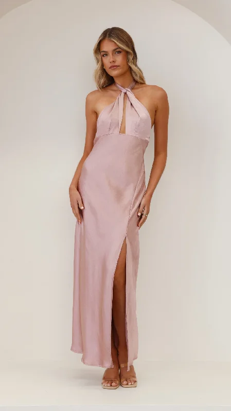 Maxi dresses with a paisley print for a classic and elegant styleAmalia Maxi Dress - Dusty Pink