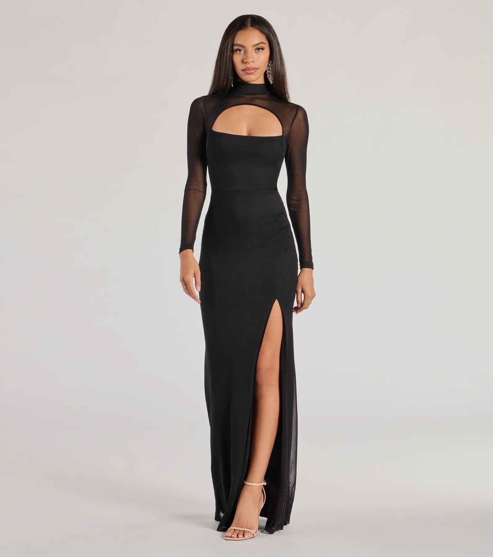 Printed maxi dresses with abstract patterns for an artistic lookAmiri Sheer Mesh Mock Neck Cutout Mermaid Dress Printed maxi dresses with abstract patterns for an artistic lookAmiri Sheer Mesh Mock Neck Cutout Mermaid Dress