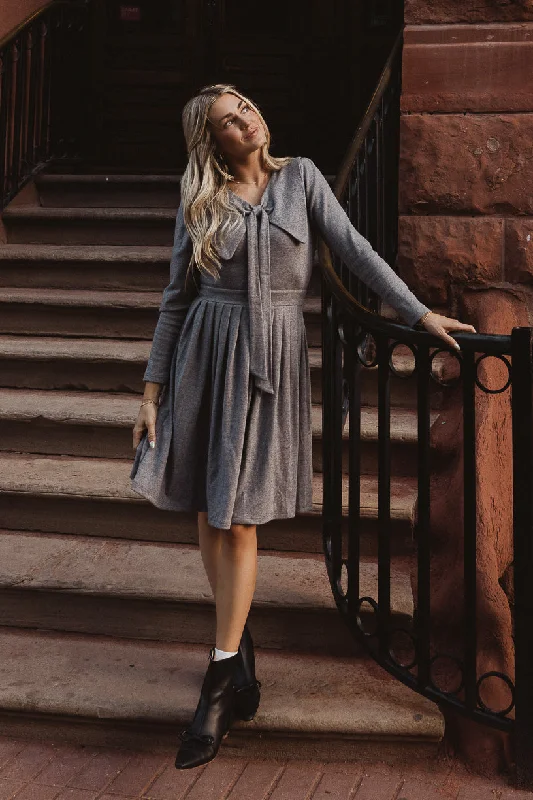 Maxi dresses with a ruffled neckline for a charming lookBeau Dress in Gray