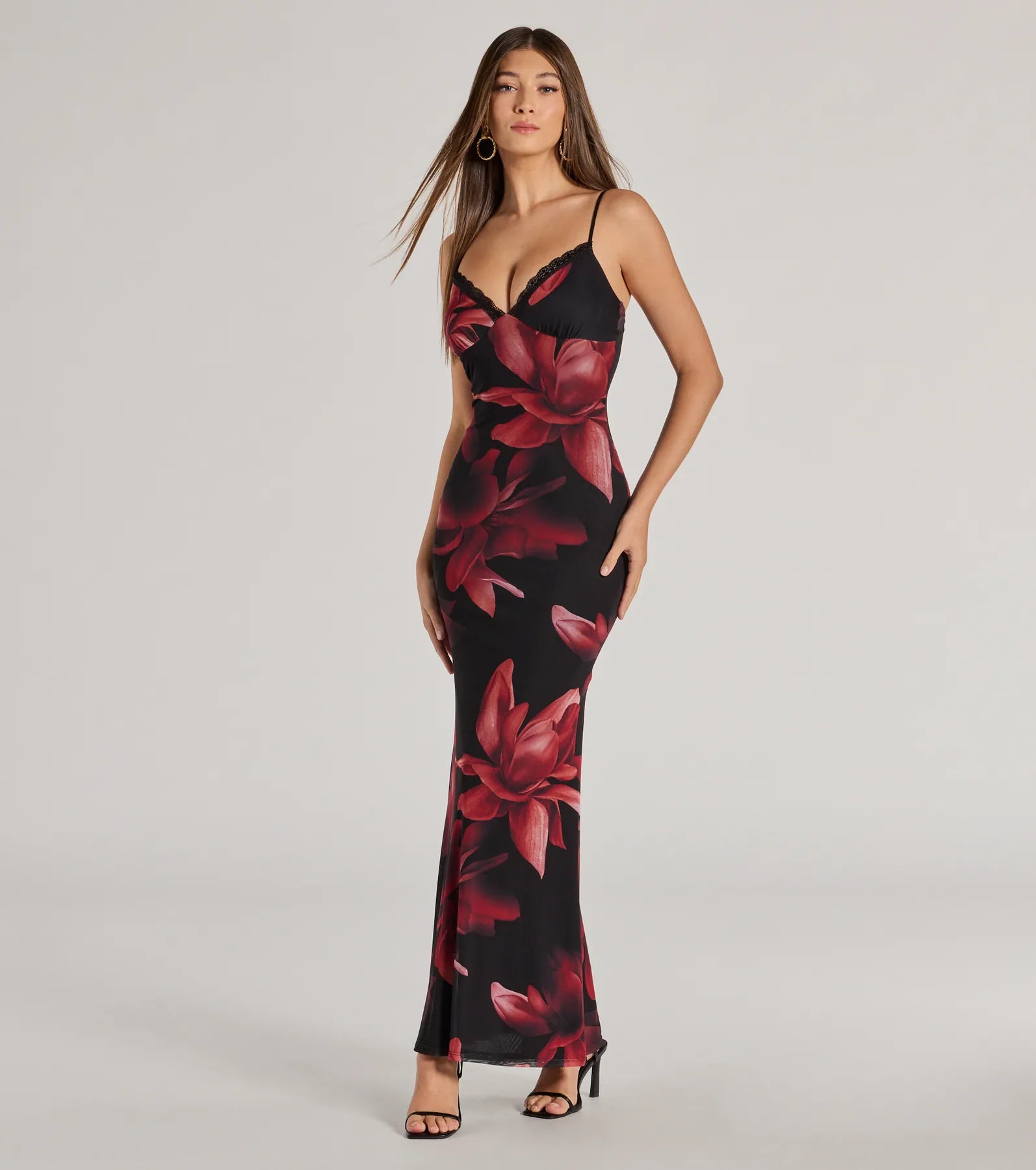 Ruffled maxi dresses with a tiered skirt for added volumeBlooming Beauty Floral Print Mesh Maxi Dress Ruffled maxi dresses with a tiered skirt for added volumeBlooming Beauty Floral Print Mesh Maxi Dress