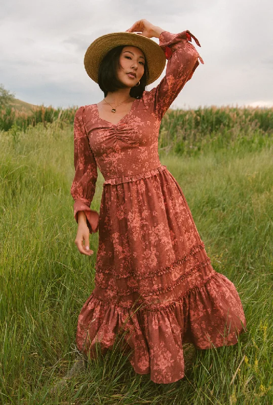 Maxi dresses with off - the - shoulder styles for a romantic and breezy lookCarmella Dress in Faded Floral