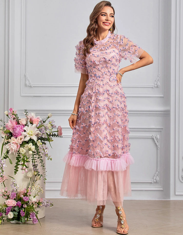 Maxi dresses with balloon sleeves for a vintage - inspired styleDRESS STYLE  - SY1436