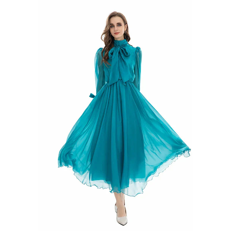 Ruffled maxi dresses with a tiered skirt for added volumeDRESS STYLE  - SY824