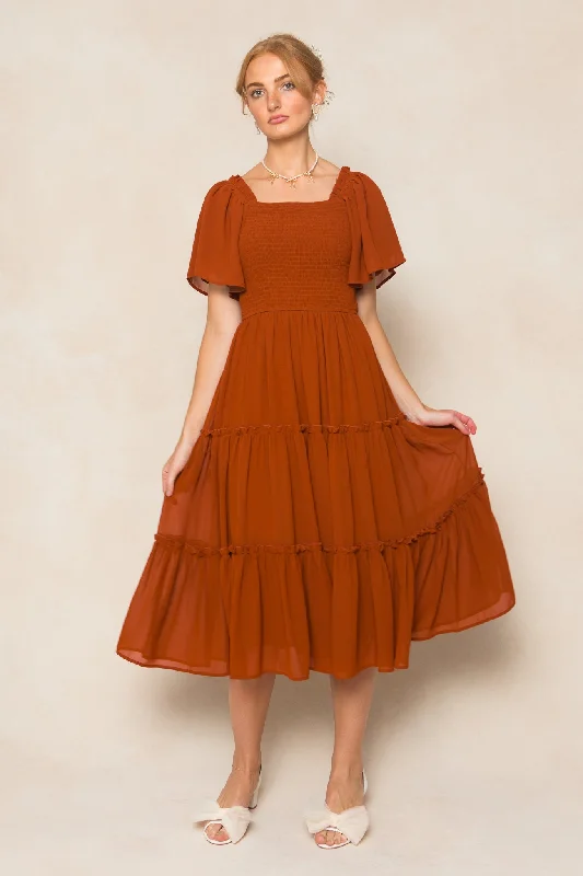 Sequined maxi dresses for formal evening galasEllie Dress in Amber Chiffon