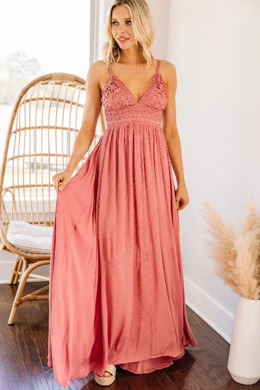 Animal print maxi dresses for a statement - making outfitFull Of Grace Mauve Pink Maxi Dress
