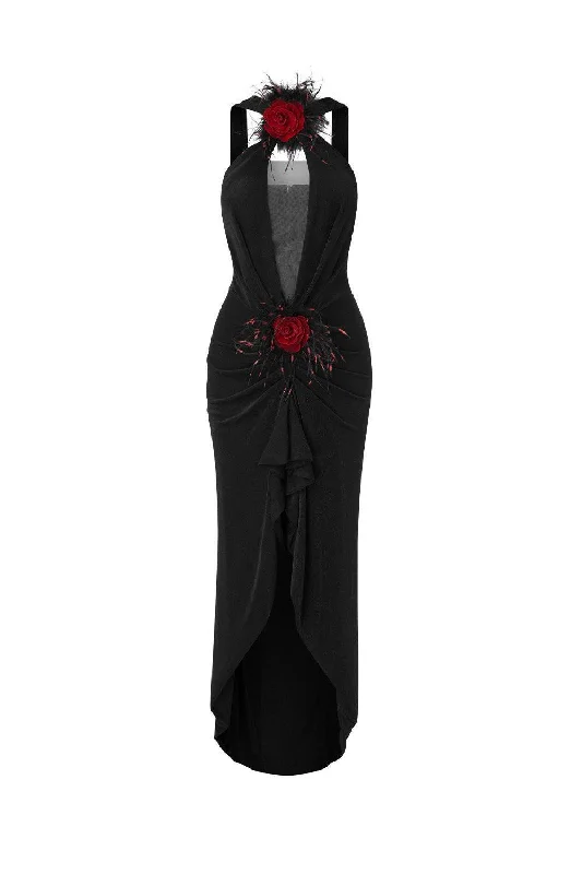 Linen maxi dresses for a breathable and lightweight summer optionMiracle Asymmetric Cut-Out Mesh Spandex High-low Dress