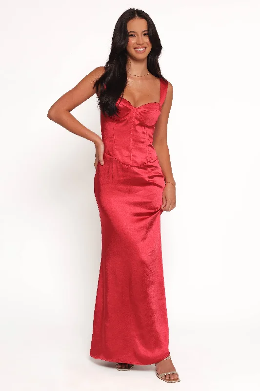 Maxi dresses with a button - down front for a classic lookOura Maxi Dress - Red