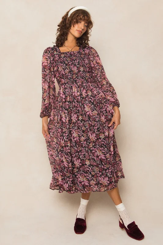 Maxi dresses with a button - down front for a classic lookSasha Dress in Faded Floral