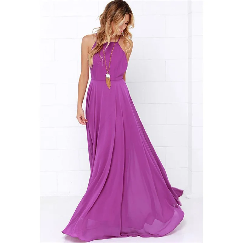 Maxi dresses with a gathered skirt for a voluminous and dramatic effectBerriesJam - Sleeveless Strap O neck Boho Casual Long Backless Dress Maxi dresses with a gathered skirt for a voluminous and dramatic effectBerriesJam - Sleeveless Strap O neck Boho Casual Long Backless Dress