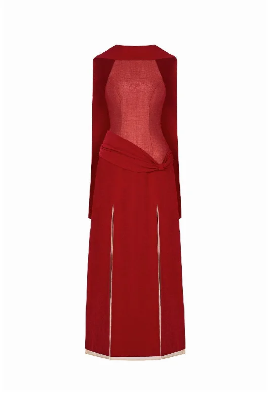 Plaid maxi dresses for fall fashion eventsTuc Mach Slit Scarf Neck Velvet Ankle Length Dress Plaid maxi dresses for fall fashion eventsTuc Mach Slit Scarf Neck Velvet Ankle Length Dress