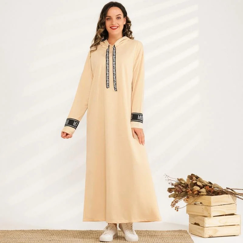 Maxi dresses with side slits for a touch of allureFashionSierra - Women Casual Dress Fashion Drawstring Long Sleeve Hooded Maxi Dresses Autumn Loose Dress