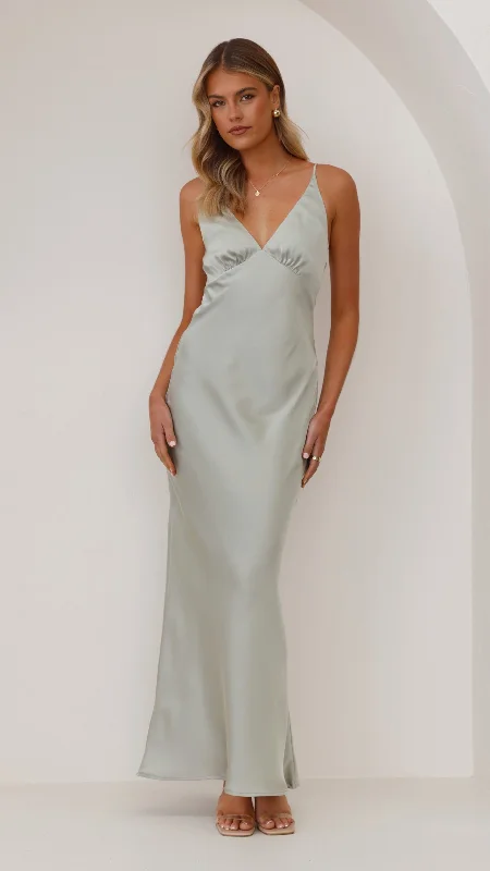 Maxi dresses with a ruched bodice for a more form - fitting and feminine shapeZiah Maxi Dress - Olive