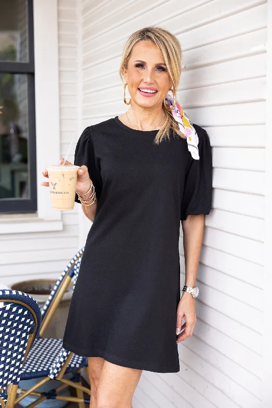 Animal print mini dresses for a bold statementAmber Dress- Black