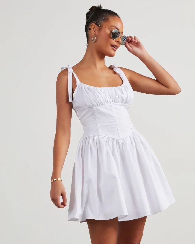 Mini dresses with ribbed textures for a unique appearanceArya Corset Flare Mini Dress