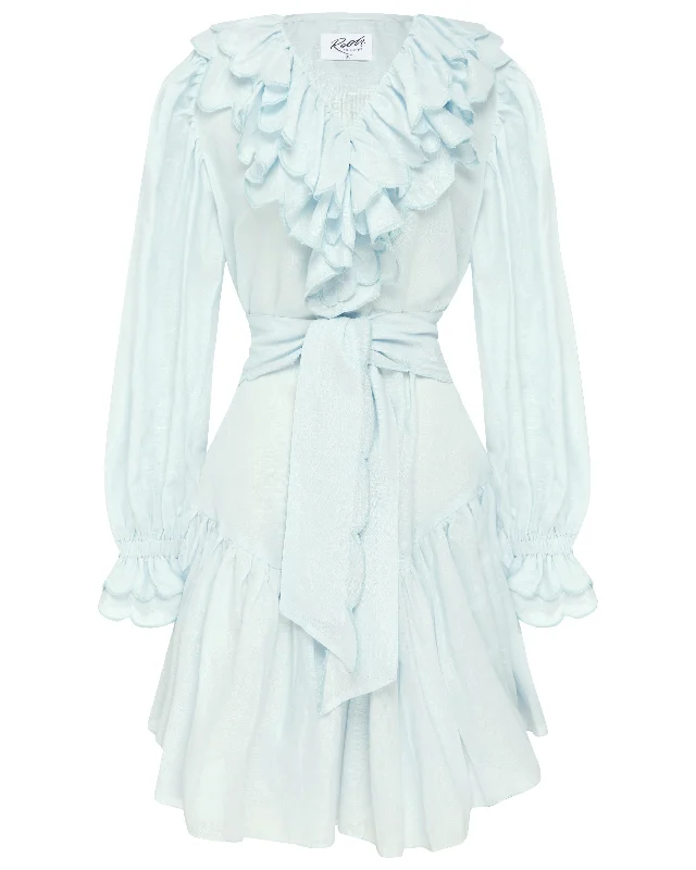 Mini dresses with tassel accents for a fun touchAurora | Powder Blue
