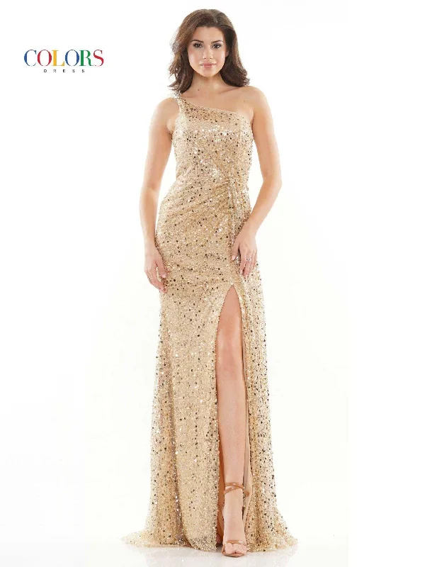 Sleeveless wedding guest dresses with pleated bodicesColors 2729 Colors Long Formal One Shoulder Prom Dress