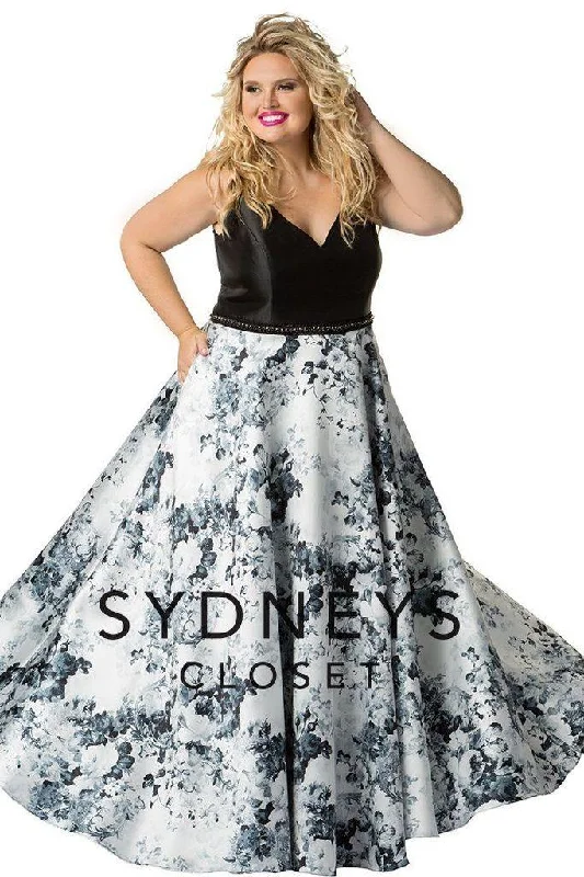 Metallic wedding guest dresses for a glamorous weddingSydneys Closet Long Formal A-Line Prom Dress