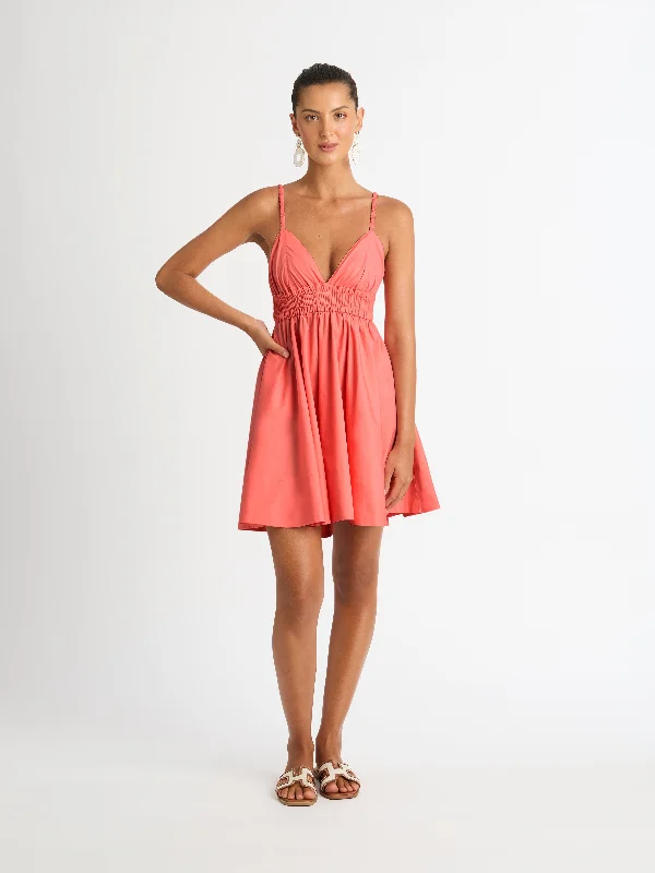 Mini dresses with gathered skirts for a voluminous effectHARPER MINI DRESS