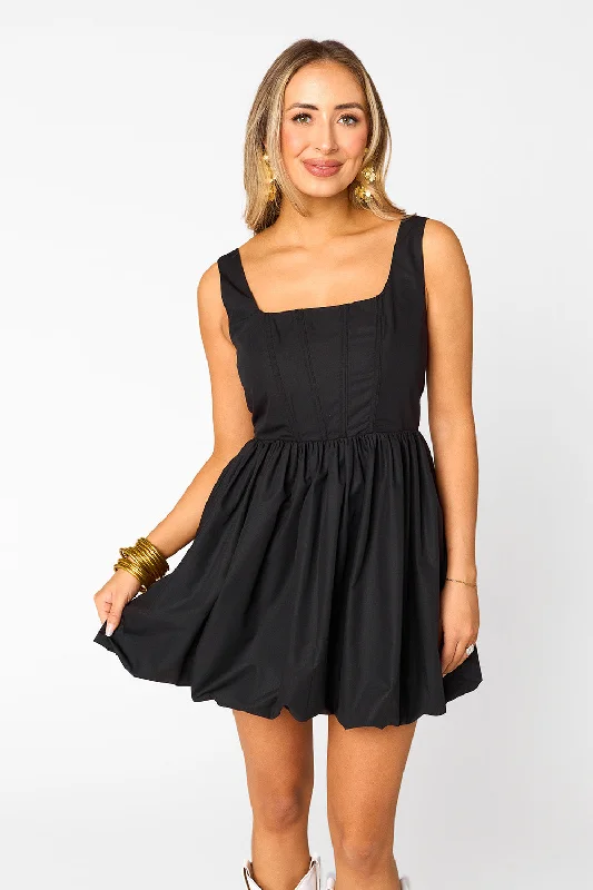 Mini dresses with empire waists for a flattering fitHeidi Mini Dress - Black