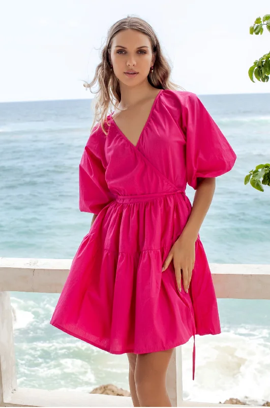 Mini dresses with pleated skirts for a classic lookHoney Bunny Wrap Mini Dress (Sale) Mini dresses with pleated skirts for a classic lookHoney Bunny Wrap Mini Dress (Sale)