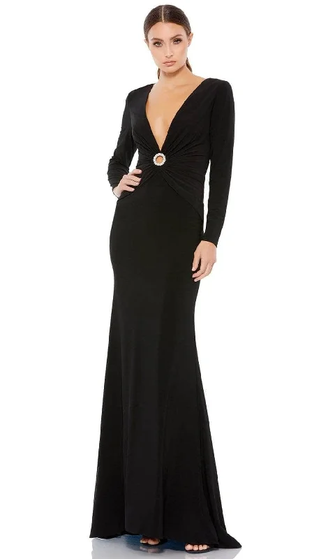 Sleeveless wedding guest dresses with ruffled hemsIeena Duggal - 26514 Fitted Evening Gown