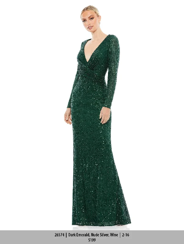 Wedding guest dresses with cut - out details and midi lengthsIeena Duggal 26574 - Sequined Formal Dress